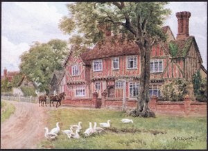 Farmhouse, Brent Eleigh, Suffolk, from The Cottages and the Village Life of Rural England published by Dent & Sons Limited, 1912